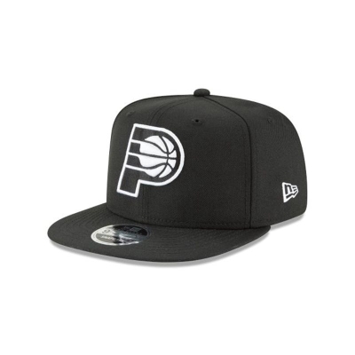 Black Indiana Pacers Hat - New Era NBA High Crown 9FIFTY Snapback Caps USA0938514